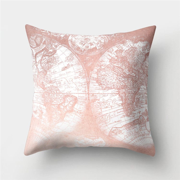 Luxurious Rose Gold Sofa Pillow Covers - Stylish Peach Skin Fabric Cushions - Artessia