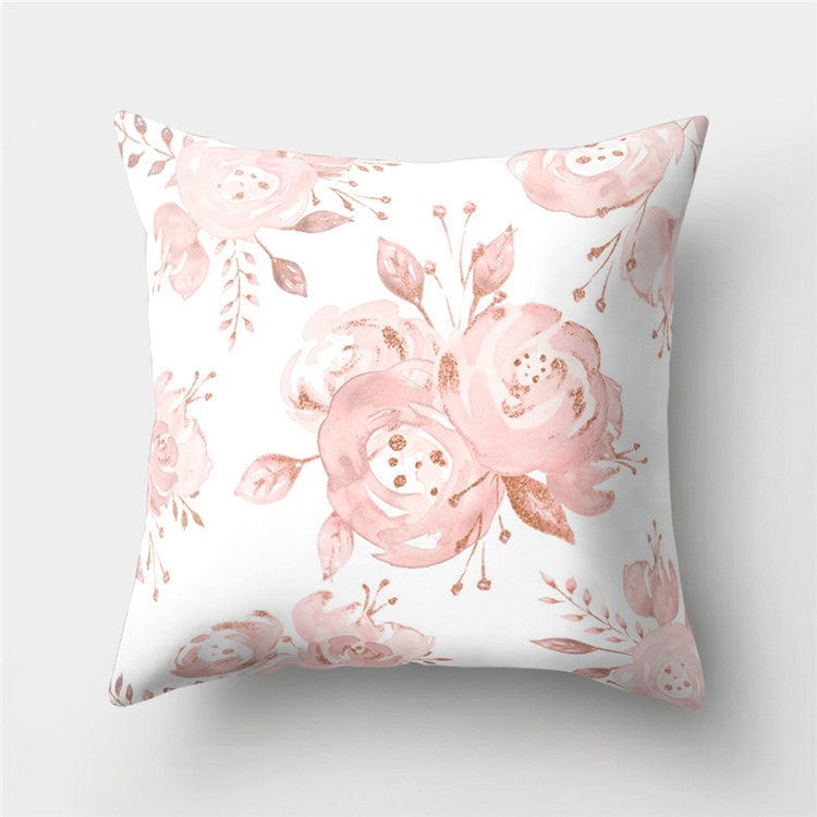 Luxurious Rose Gold Sofa Pillow Covers - Stylish Peach Skin Fabric Cushions - Artessia