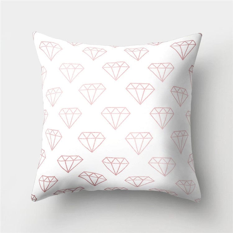 Luxurious Rose Gold Sofa Pillow Covers - Stylish Peach Skin Fabric Cushions - Artessia