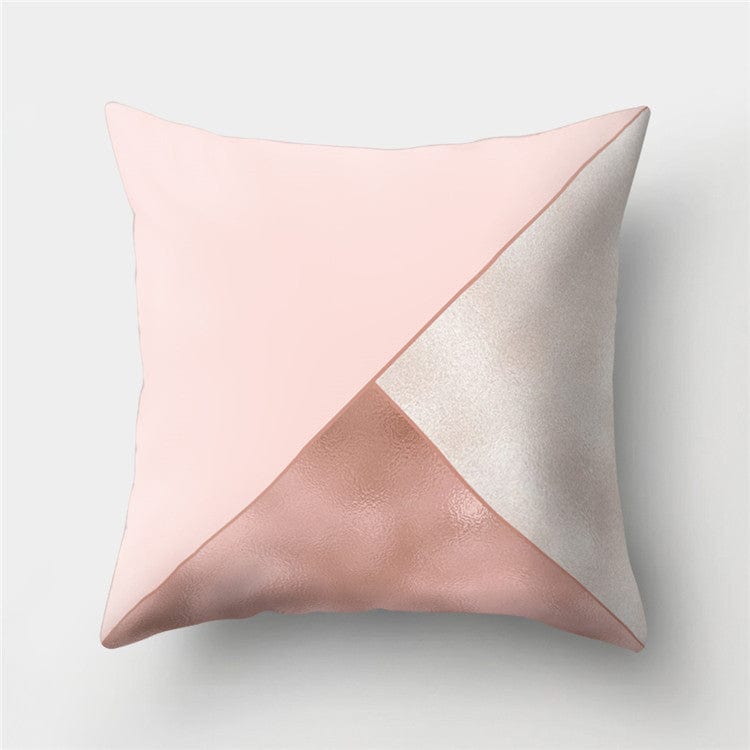 Luxurious Rose Gold Sofa Pillow Covers - Stylish Peach Skin Fabric Cushions - Artessia