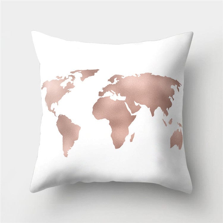 Luxurious Rose Gold Sofa Pillow Covers - Stylish Peach Skin Fabric Cushions - Artessia