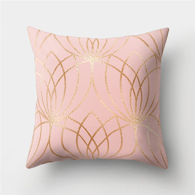 Luxurious Rose Gold Sofa Pillow Covers - Stylish Peach Skin Fabric Cushions - Artessia