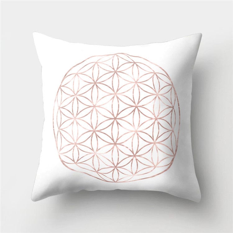 Luxurious Rose Gold Sofa Pillow Covers - Stylish Peach Skin Fabric Cushions - Artessia