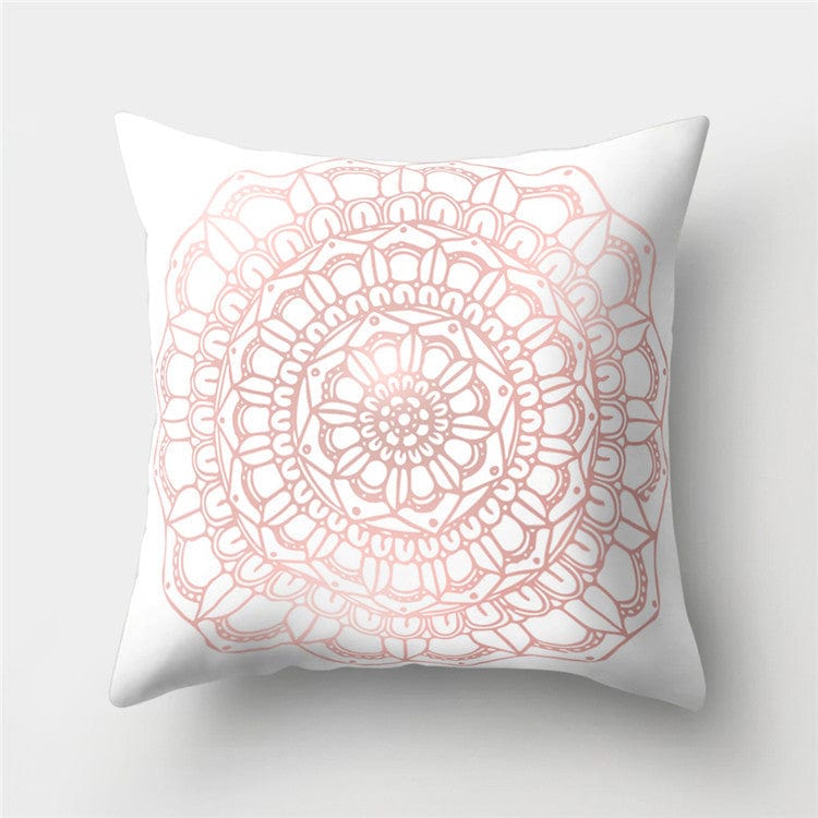 Luxurious Rose Gold Sofa Pillow Covers - Stylish Peach Skin Fabric Cushions - Artessia