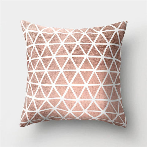 Luxurious Rose Gold Sofa Pillow Covers - Stylish Peach Skin Fabric Cushions - Artessia