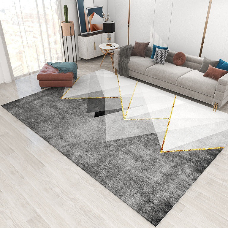 Modern Minimalist Rectangle Living Room Carpet | Contemporary Area Rug for Home Decor