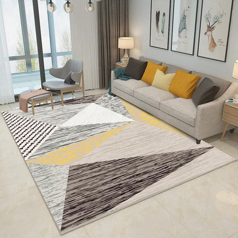 Modern Minimalist Rectangle Living Room Carpet | Contemporary Area Rug for Home Decor