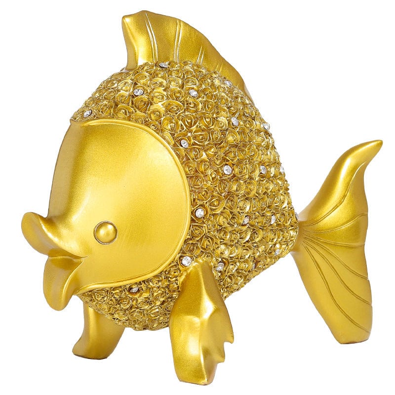 Exquisite Goldfish Resin Sculpture A Symbol of Luxury for Discerning Home Decor Enthusiasts - Artessia