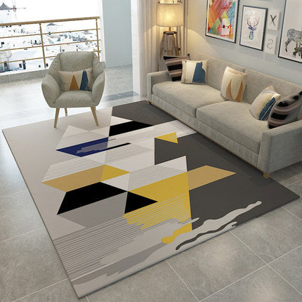 Modern Minimalist Rectangle Living Room Carpet | Contemporary Area Rug for Home Decor