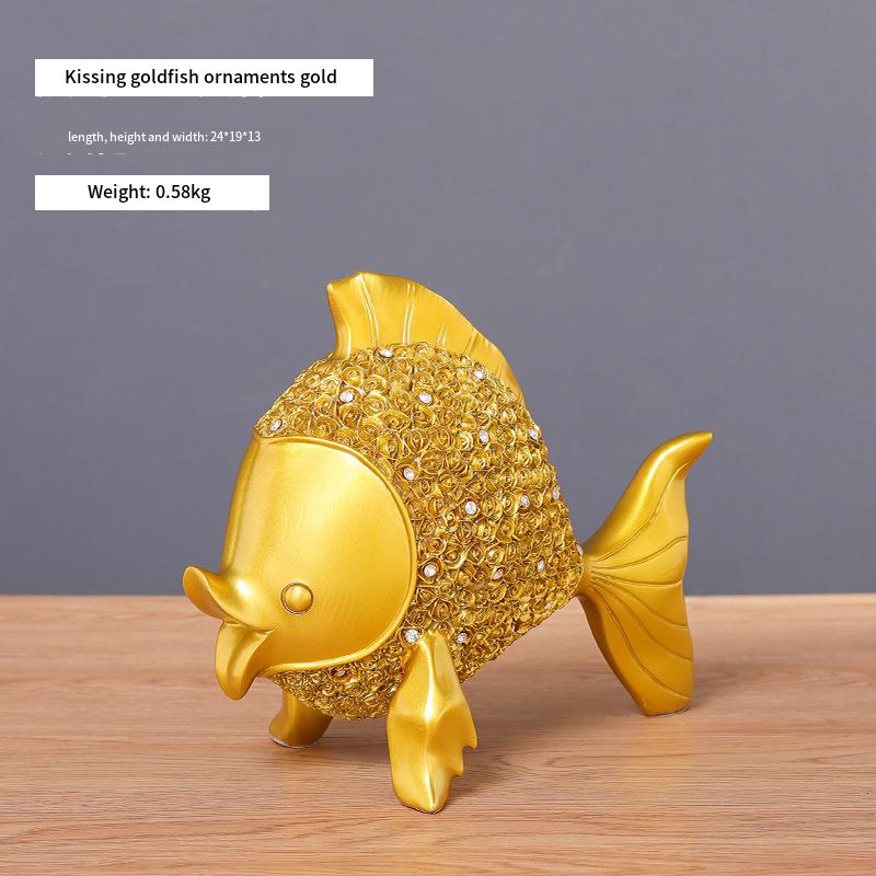 Exquisite Goldfish Resin Sculpture: A Symbol of Luxury for Discerning Home Decor Enthusiasts