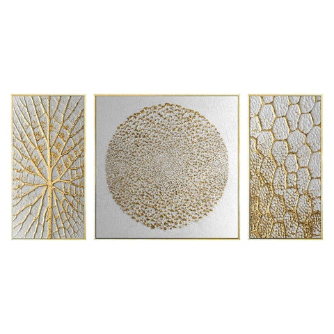 Luxurious Abstract Golden Canvas Wall Art Set for Elegant Interiors - Artessia