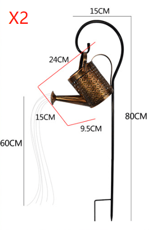 Enchanted Solar Watering Can Garden Art Lamp: Illuminate Your Outdoor Sanctuary with Whimsical Elegance