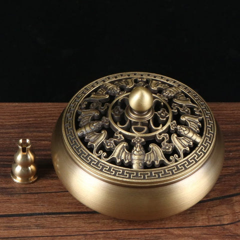 Pure Copper Incense Burner Elegance for Agarwood Aromatherapy