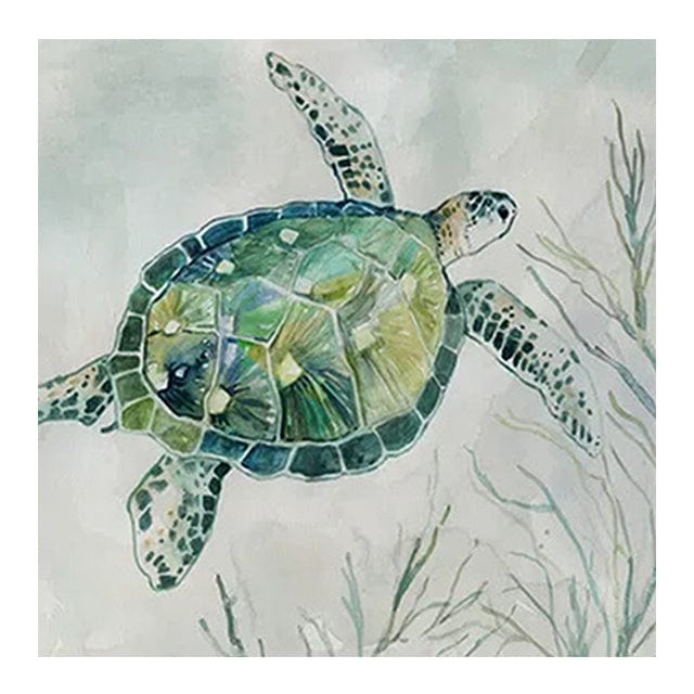 Serene Turtle Canvas Wall Art - Artessia