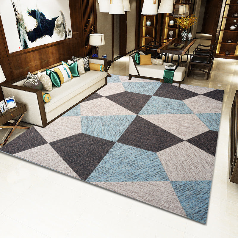 Modern Minimalist Rectangle Living Room Carpet | Contemporary Area Rug for Home Decor