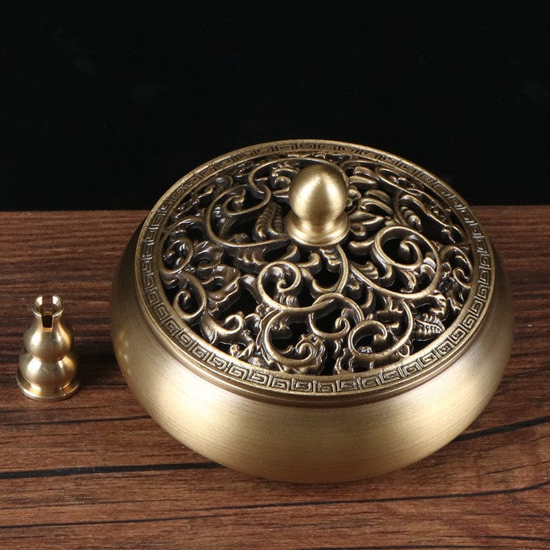 Pure Copper Incense Burner Elegance for Agarwood Aromatherapy - Artessia