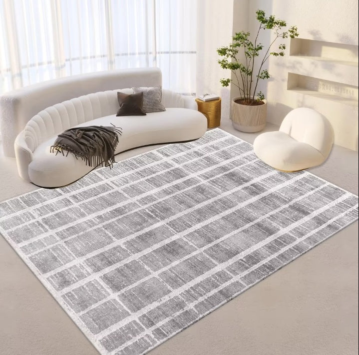 Elegant Non-Slip Polyester Carpet – Multiple Colors & Sizes for Living Room & Bedroom