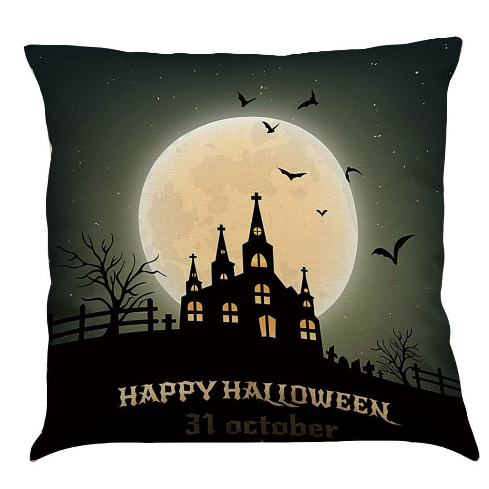 Halloween Cotton Linen Cushion Pillowcase" - Artessia