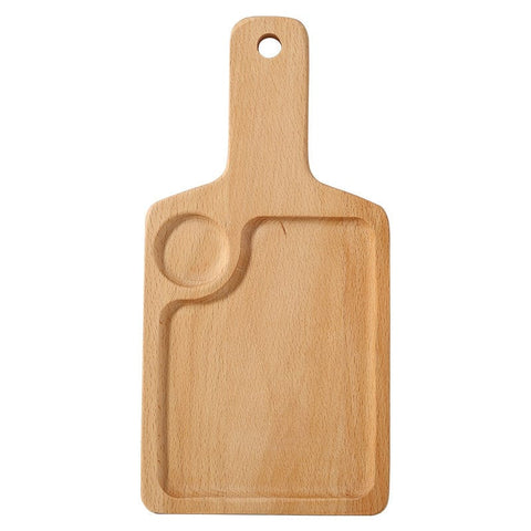 Creative Wooden Handle Tray for Coffee Restaurant - Artessia