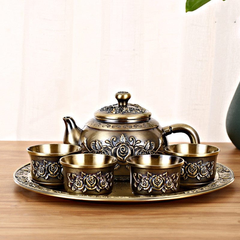 Rose Vintage Tea Set Bronze Household Collection - Artessia