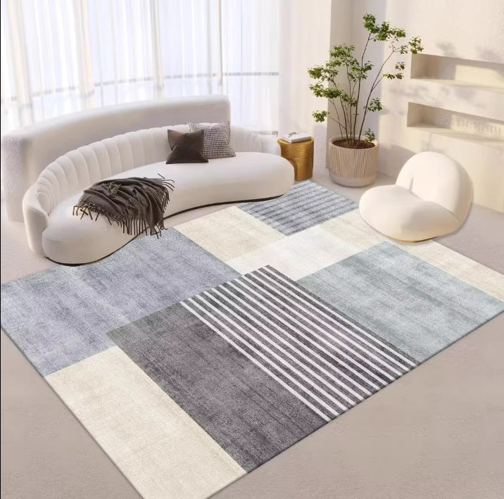 Elegant Non-Slip Polyester Carpet – Multiple Colors & Sizes for Living Room & Bedroom